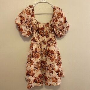 Altar'd State Orange Floral Dress